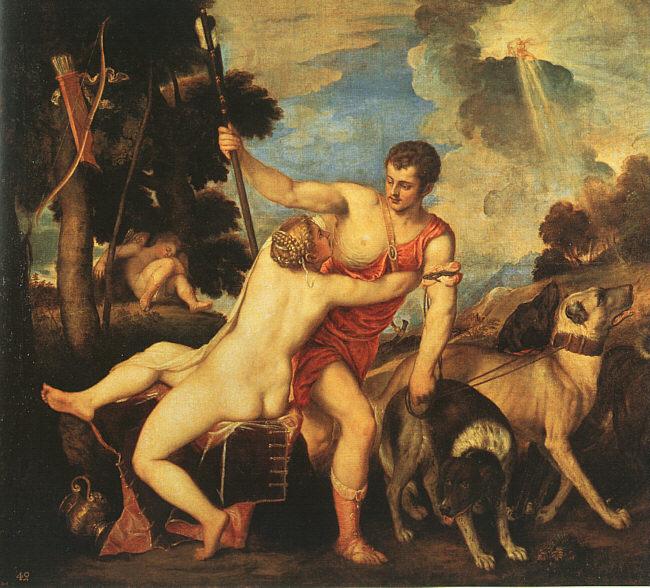  Titian Venus and Adonis Sweden oil painting art